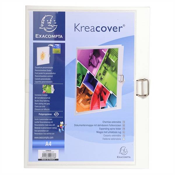 EXACOMPTA Dokumentenmappe Kreacover, DIN A4, weiß