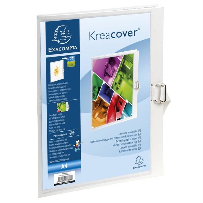 EXACOMPTA Dokumentenmappe Kreacover, DIN A4, weiß-1