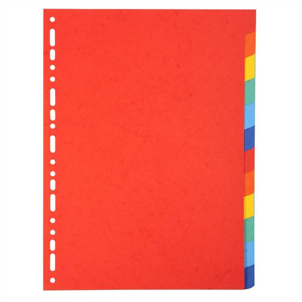 Register aus Manila Karton 220g/qm, 12 Positionen, für Format DIN A4