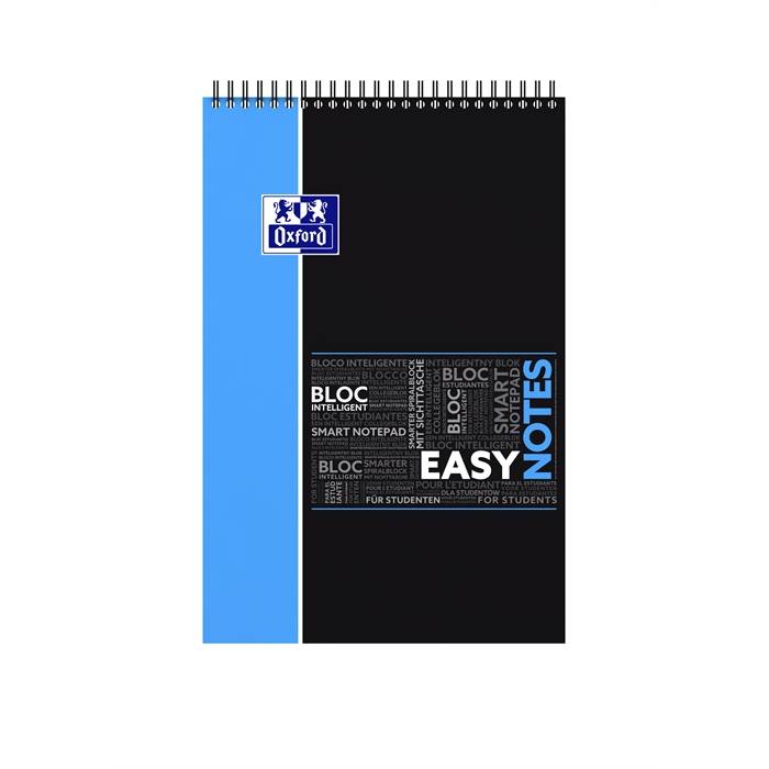 Spiralblock Studium Easynotes A4+ kariert 80 Blatt 90 g/qm Optik Paper farbig sortiert-1