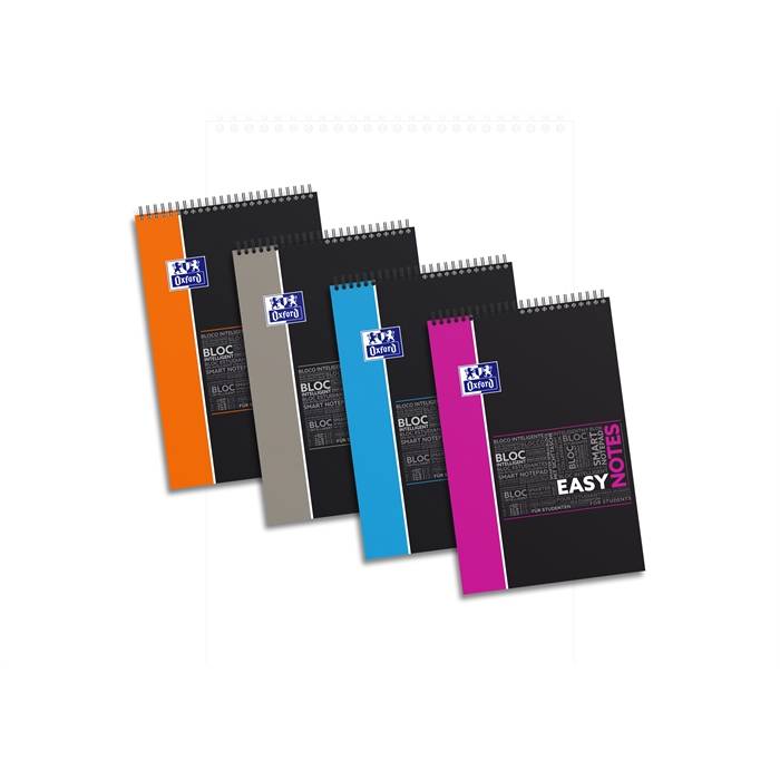 Spiralblock Studium Easynotes A4+ kariert 80 Blatt 90 g/qm Optik Paper farbig sortiert-4