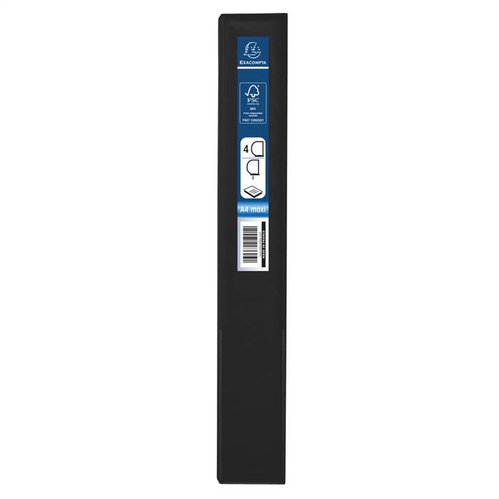 Präsentationsringbuch Kreacover A4 30mm 4 Ringe schwarz-3