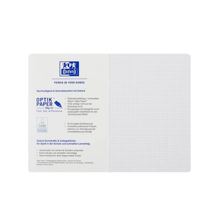 Schulheft Touch A4 Lineatur 22 16 Blatt 90g/qm Optik Paper hellblau-1