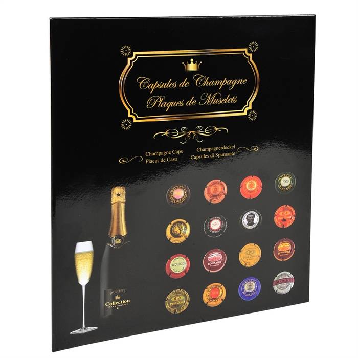 Album für 64 Champagnerdeckel 29x32,5mm schwarz-1