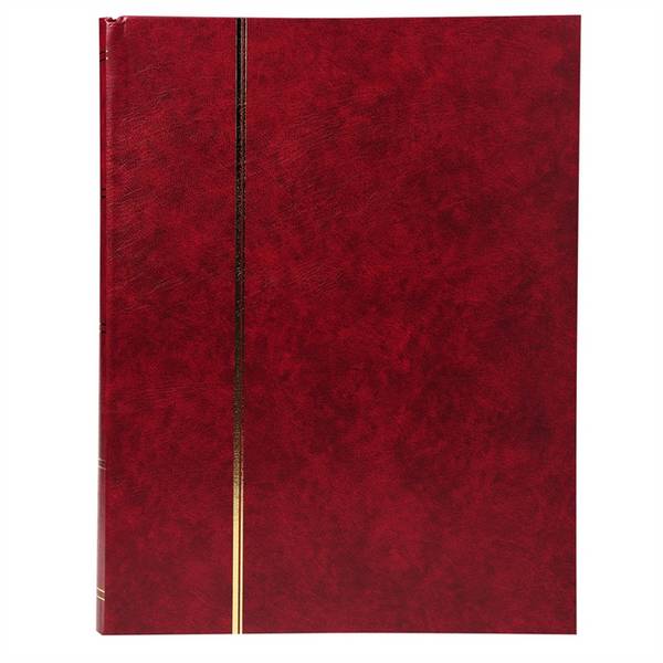Briefmarken Einsteckalbum aus Halbleder, 16 Seiten, 16,5x22,5cm