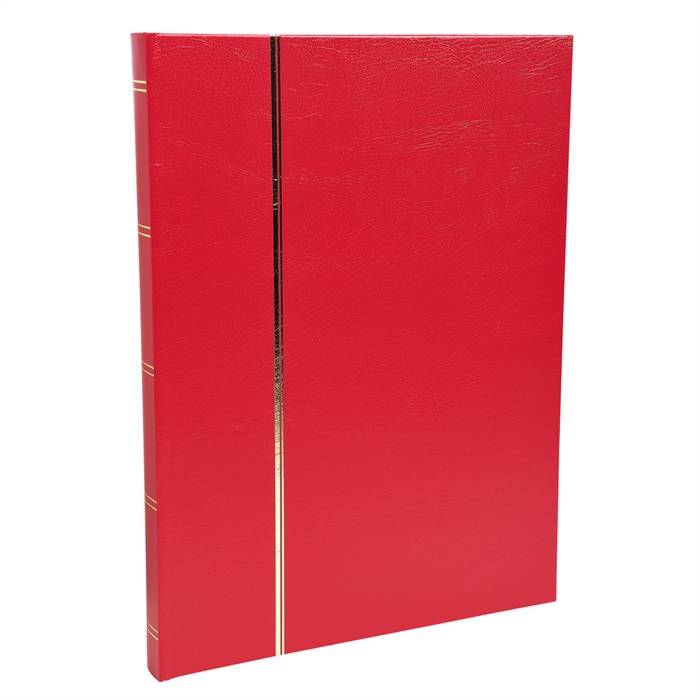 Briefmarken Einsteckalbum aus Halbleder, 16 Seiten, 16,5x22,5cm-2