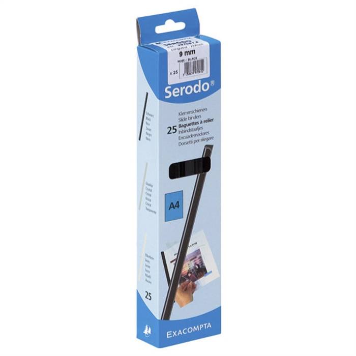 EXACOMPTA Klemmschiene Serodo, A4, 9 mm, schwarz-2