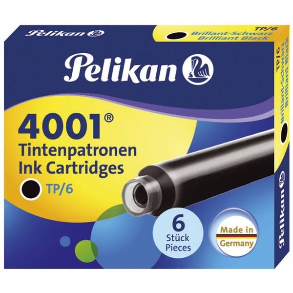 Pelikan Tintenpatronen für Fueller 4001 TP/6 brillant-schwarz - Tintenpatrone