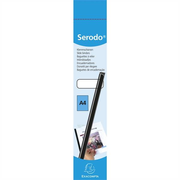 EXACOMPTA Klemmschiene Serodo, schwarz, Füllhöhe: 15 mm
