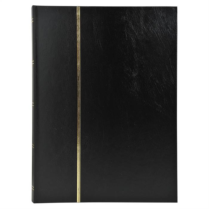 Briefmarken Einsteckalbum aus Halbleder, 48 Seiten, 22,5x30,5cm-1