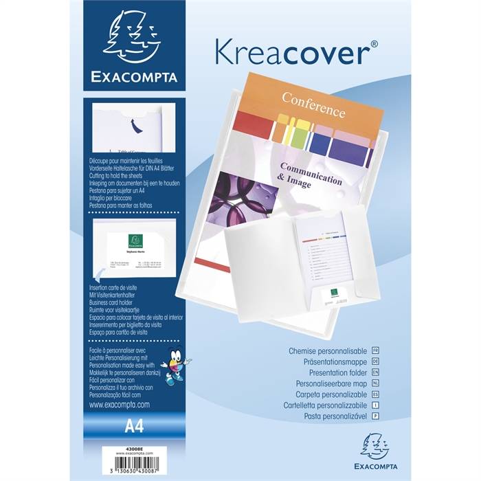 Präsentationsmappe Krea Cover A4 PP weiß-2