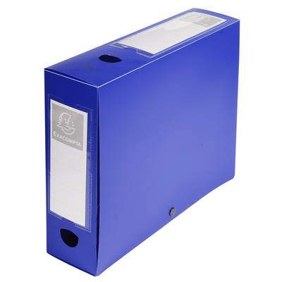 Archivbox mit Druckknopf aus PP 700Âµ, Rücken 80mm, blickdicht, 25x33cm für DIN A4