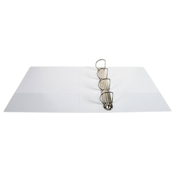 Ringbuch aus festem PP 2,3mm, 4 Ringe 60mm, Rücken 90mm, 3 Außentaschen, 32x28,5cm für DIN A4 Maxi - Kreacover-2