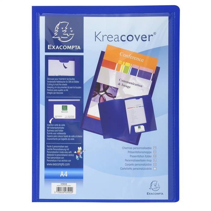 Präsentationsmappe Krea Cover A4 PP blau-2