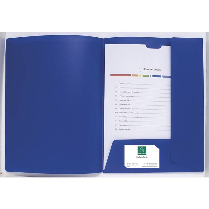 Präsentationsmappe Krea Cover A4 PP blau-4