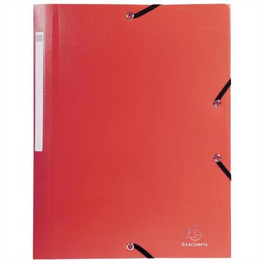 Exacompta  Sammelmappe 55805E A4 PP Gummizug 3Klappen rot