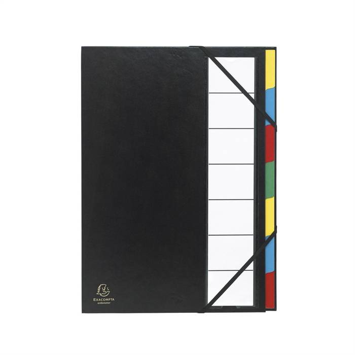 EXACOMPTA Ordnungsmappe Harmonika, PP, 7 Fächer, schwarz (8701694)-0