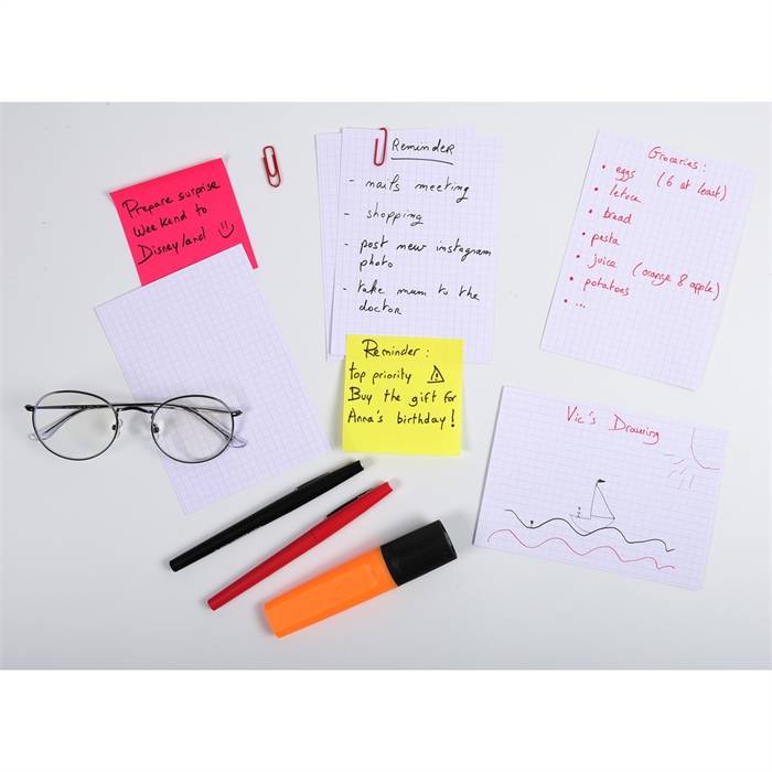 EXACOMPTA Karteikarten, DIN A6, kariert, weiß (8700887)-2