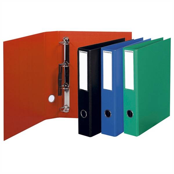 Ringbuch aus kaschiertem Karton, 4 Ringe 50mm, Rücken 70mm, 32x29cm für DIN A4 Maxi