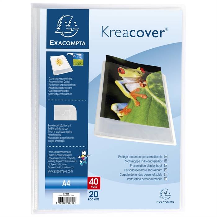 EXACOMPTA Sichtbuch PP 20Hüllen A4 weiß tr-0