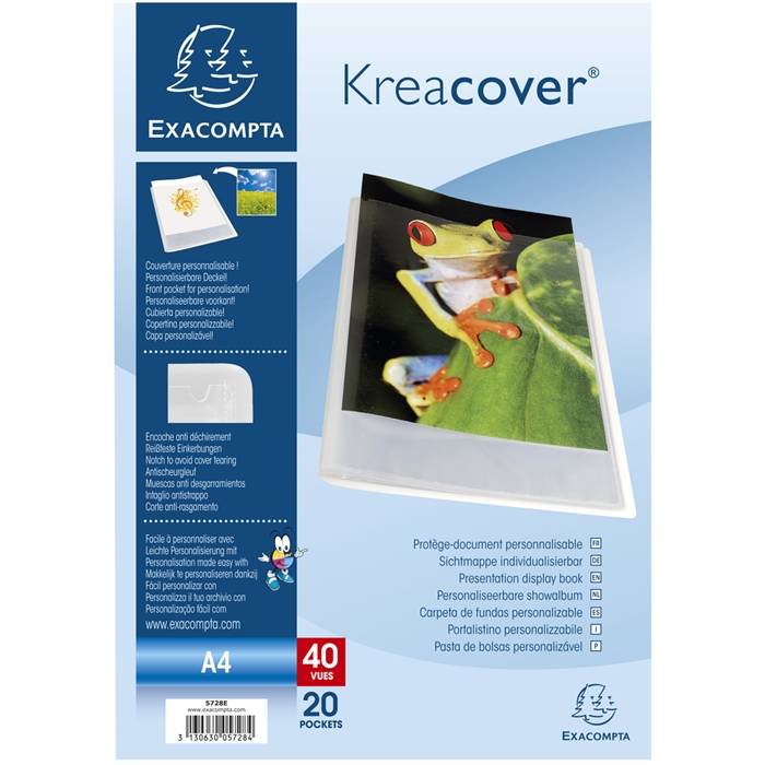 EXACOMPTA Sichtbuch PP 20Hüllen A4 weiß tr-2