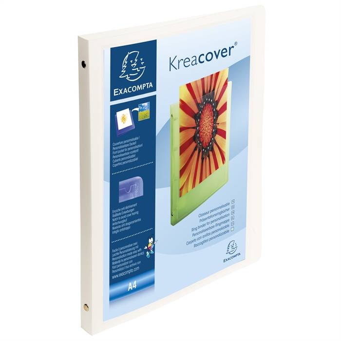 Ringbuch aus PP 500Âµ, 4 Ringe 15mm, Rücken 20mm, blickdicht, 32x25cm für DIN A4 - Kreacover-0