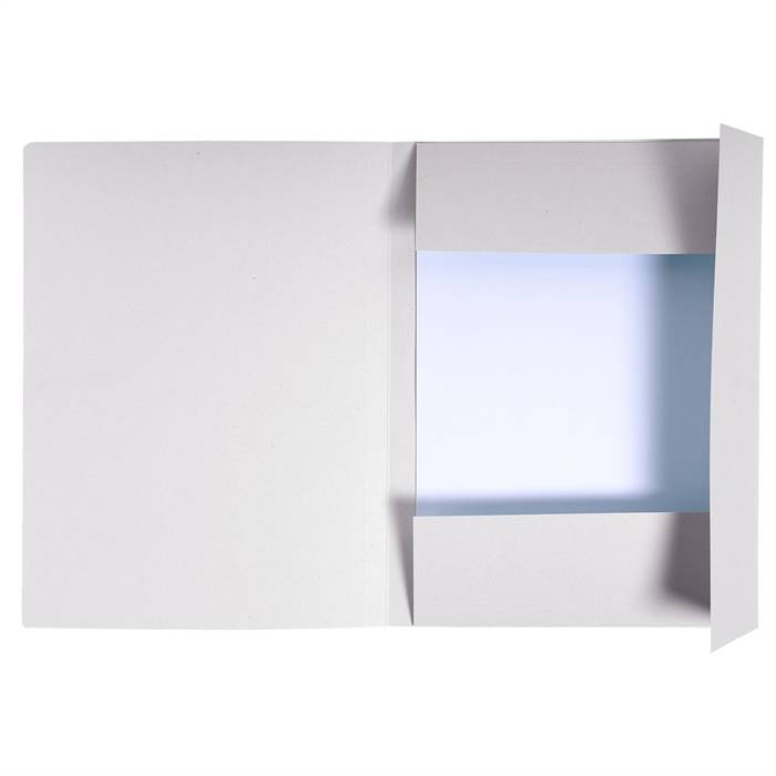 Packung mit 50 Aktenmappen mit Beschriftungsfeld und 3 Klappen aus Karton 280g Forever, für Format DIN A4-1