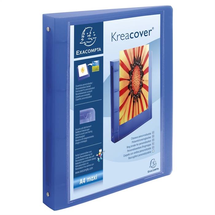 Ringbuch aus festem PP 1000Âµ, 4 Ringe 30mm, Rücken 40mm, 32x26,8cm für DIN A4 Überbreite - Chromaline Kreacover-0