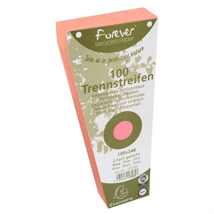 EXACOMPTA Trennstreifen, trapezförmig, Karton, rosa-1