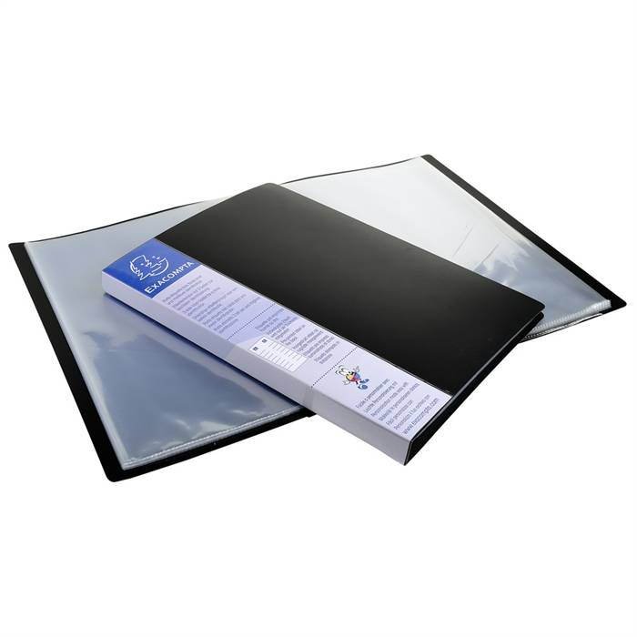 Sichtbuch A4 10 Hüllen mit Rückenschild schwarz-1