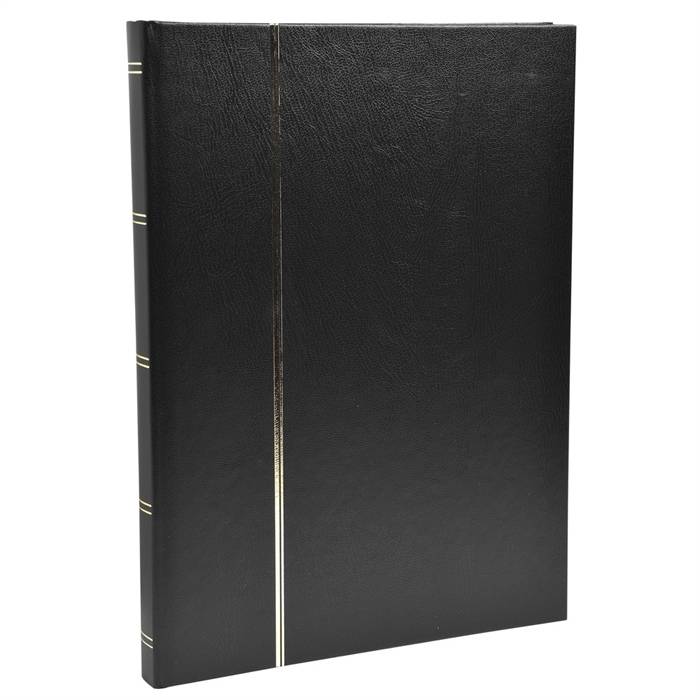 Exacompta Briefmarken Einsteckalbum Halbleder 64 Seiten 225x305cm Schwarz 26161E-2