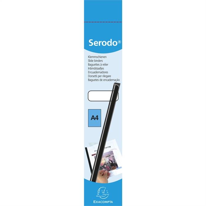 Packung mit 25 Stück Klemmschienen für Kapazität DIN A4 30 Blatt Serodo, 3mm-0