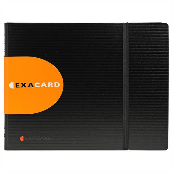 Visitenkartenbuch Exacard 250x200x28mm bis 240 Karten schwarz