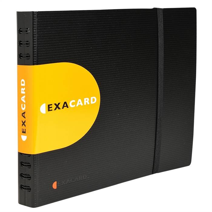Visitenkartenbuch Exacard 250x200x28mm bis 240 Karten schwarz-1
