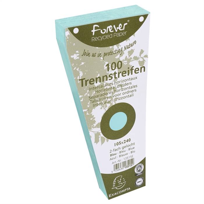 EXACOMPTA Trennstreifen, trapezförmig, Karton, blau (8700667)-1