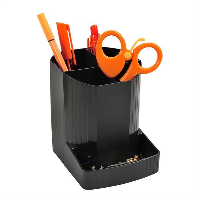 Exacompta Stifteköcher Mini Octo, Ecoblack - Schwarz - 675014D-2