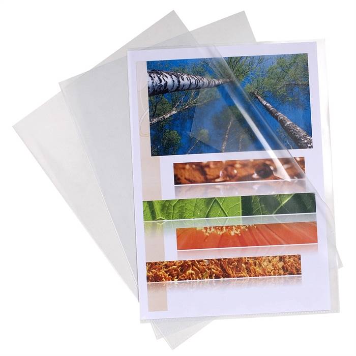 Packung mit 10 Aktensichthüllen aus glattem PP 120Âµ, für Format DIN A4-3