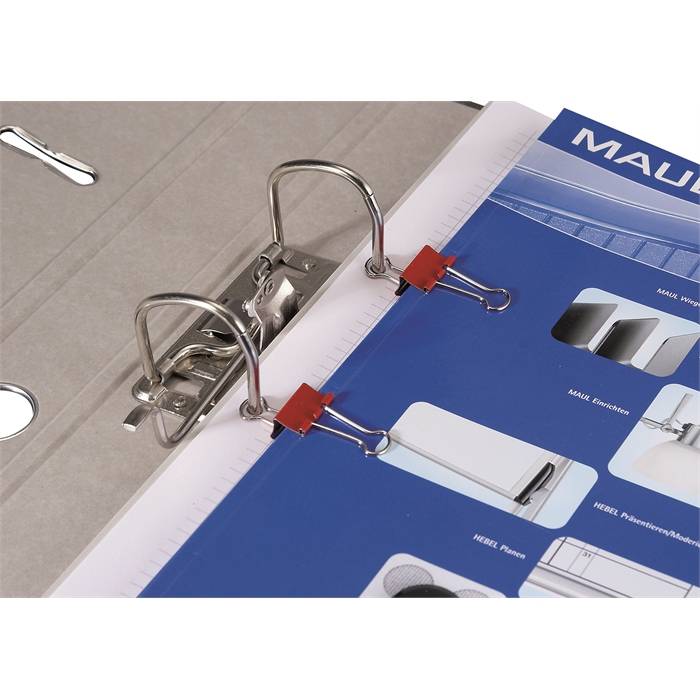MAUL Briefklemmer maulyÂ®, Metall, Breite: 19 mm, Klemmweite: 7 mm, rot-2