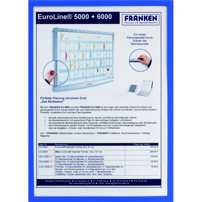 FRANKEN Magnet-Tasche FRAME IT X-tra!Line, DIN A5, blau-0