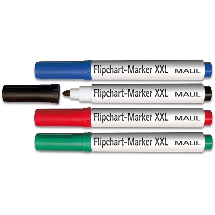 Jakob Maul GmbH Flipchartmarker Rundspitze 2.5-3.0mm 4er Set-0