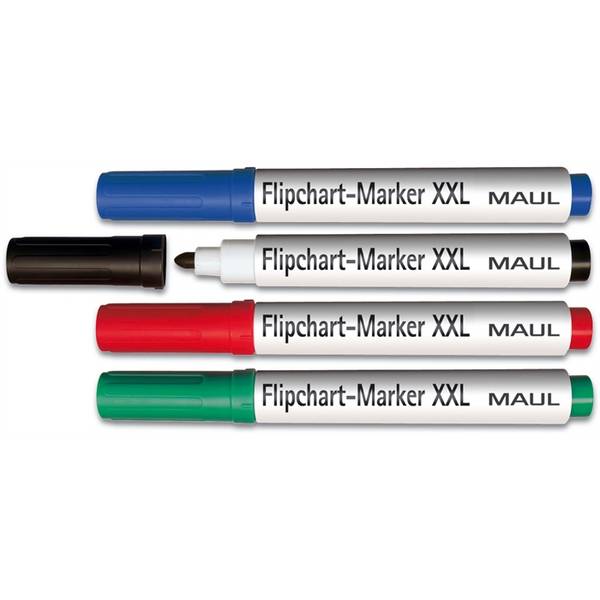 Jakob Maul GmbH Flipchartmarker Rundspitze 2.5-3.0mm 4er Set