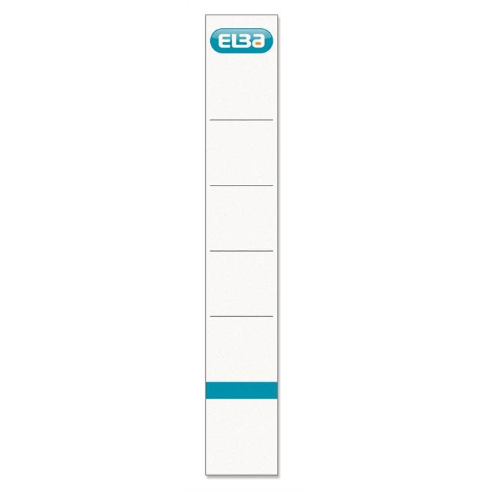 ELBA Ordnerrücken-Einsteckschild, kurz/schmal, weiß-0