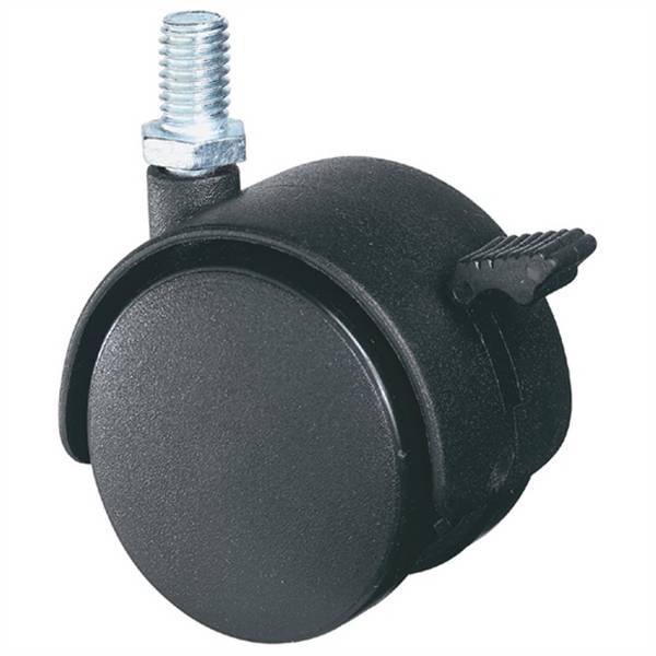 Kunststoff Doppelrolle m. Feststeller, Ø 50mm, 40kg, F85.050.G10