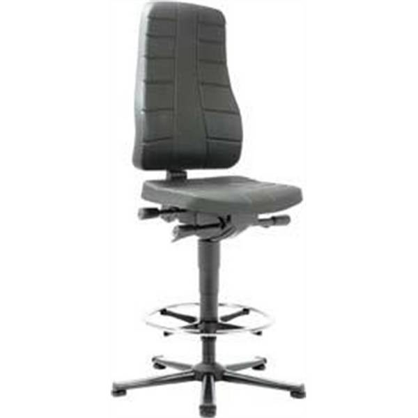 Bimos Arbeitsstuhl 9641-2571 All-In-One 3 Sitzhöhe 570-830 mm mit Gleiter, Kst. schwarz