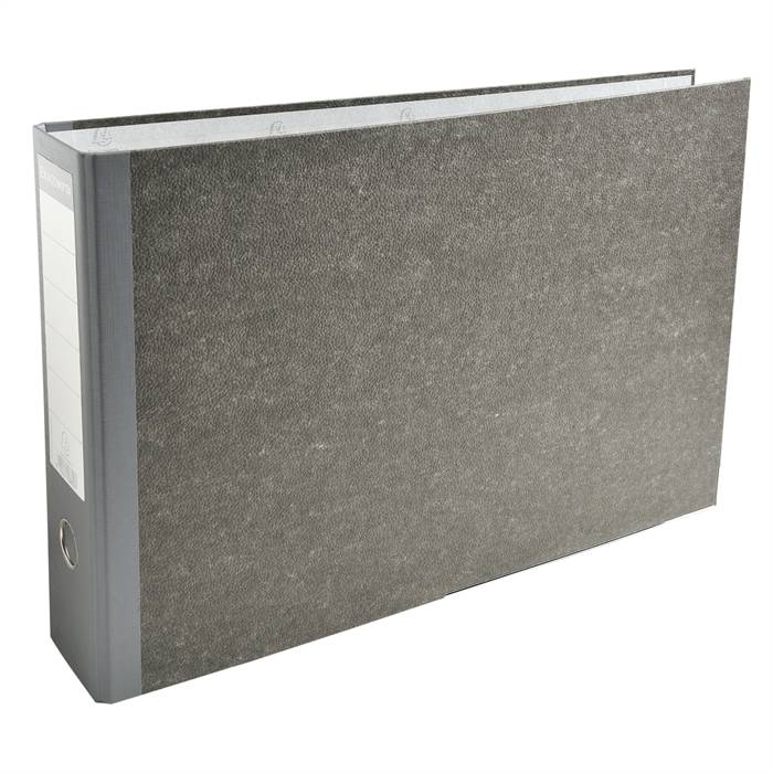 Ordner Standard wolkenmarmoriert, mit 2 Ringen, 80mm Rücken, für Format DIN A3 quer-0