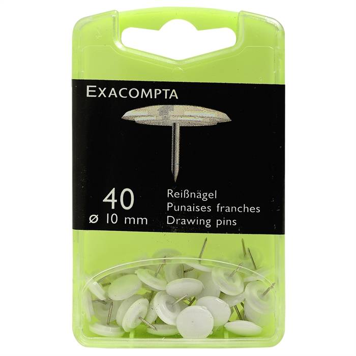 Blisterbox mit 40 Stück Reißnägeln, Ã10mm, Spitze 7mm