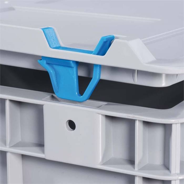 Euronorm-Stapelbehälter,HxLxB 320x600x400mm,62l,PP,grau/rot,Wände geschlossen,Boden geschlossen-3