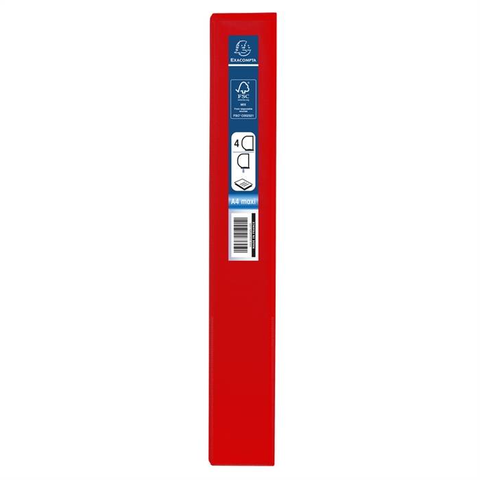 Präsentationsringbuch Kreacover A4+ 25mm 4 Ringe rot-4