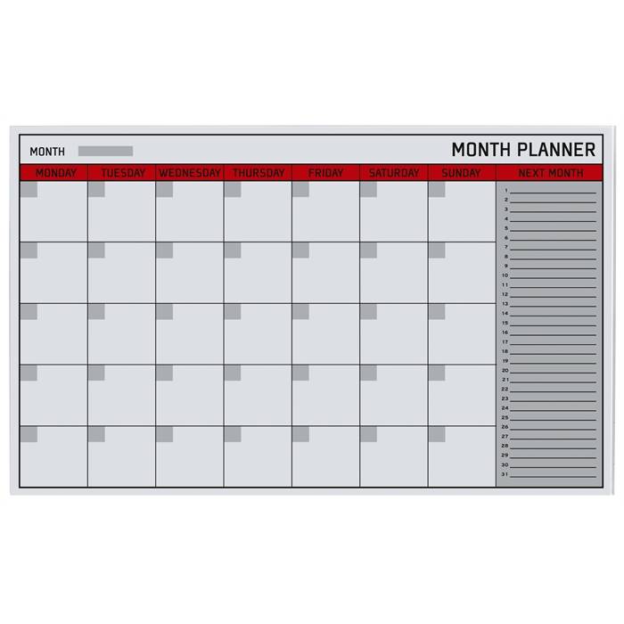 Glasboard 'Month Planner' 78x48cm