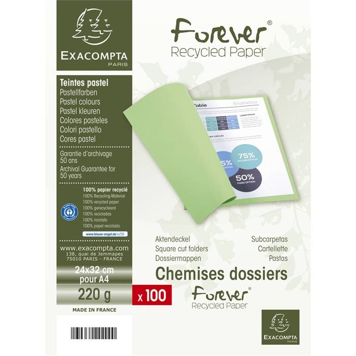 EXACOMPTA Aktendeckel FOREVER 250, DIN A4, chamois (332256500)-4